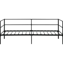 1-Persoons Bedden-Beliani BATTUT - Eenpersoonsbed - Zwart - 90 x 200 cm - Metaal