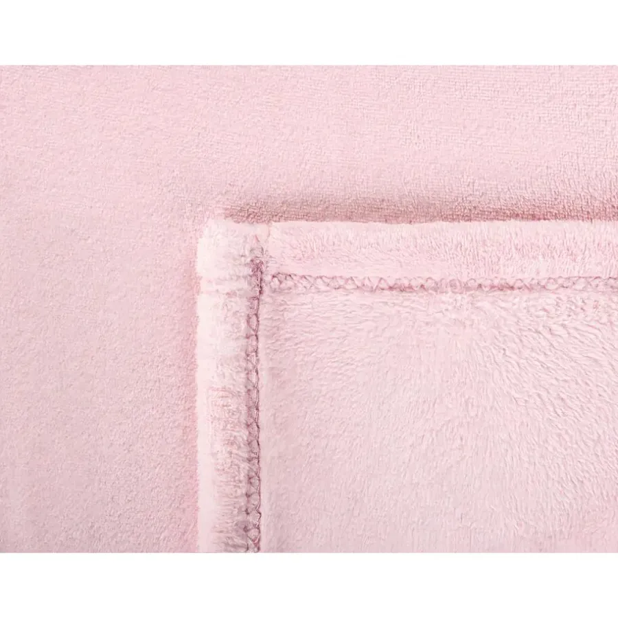 Plaids-Beliani BAYBURT - Deken - Roze - 200 x 220 cm - Polyester