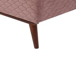 Beliani BAYONNE - Tweepersoonsbed - Roze - 140 x 200 cm - Fluweel