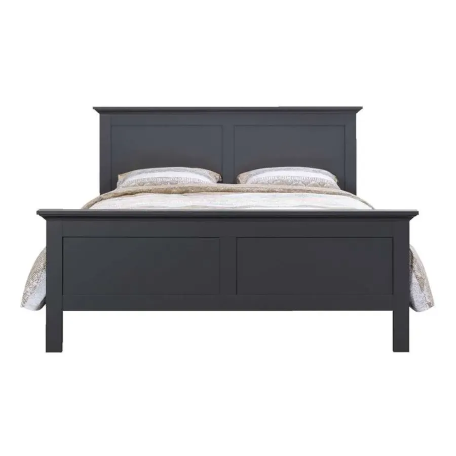 2-Persoons Bedden-Leen Bakker Bed Amber - antraciet - 140x200 cm