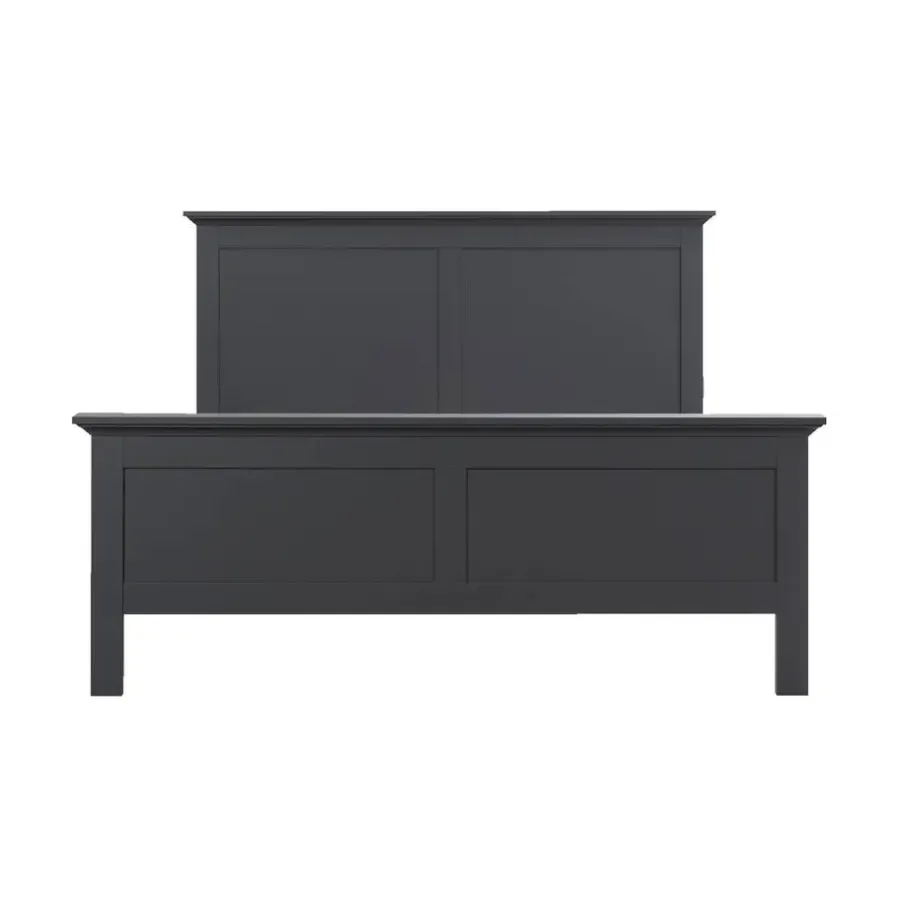 2-Persoons Bedden-Leen Bakker Bed Amber - antraciet - 160x200 cm