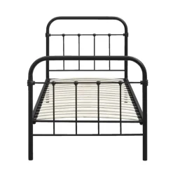 1-Persoons Bedden-Leen Bakker Bed Anne - mat antraciet - 90x200 cm