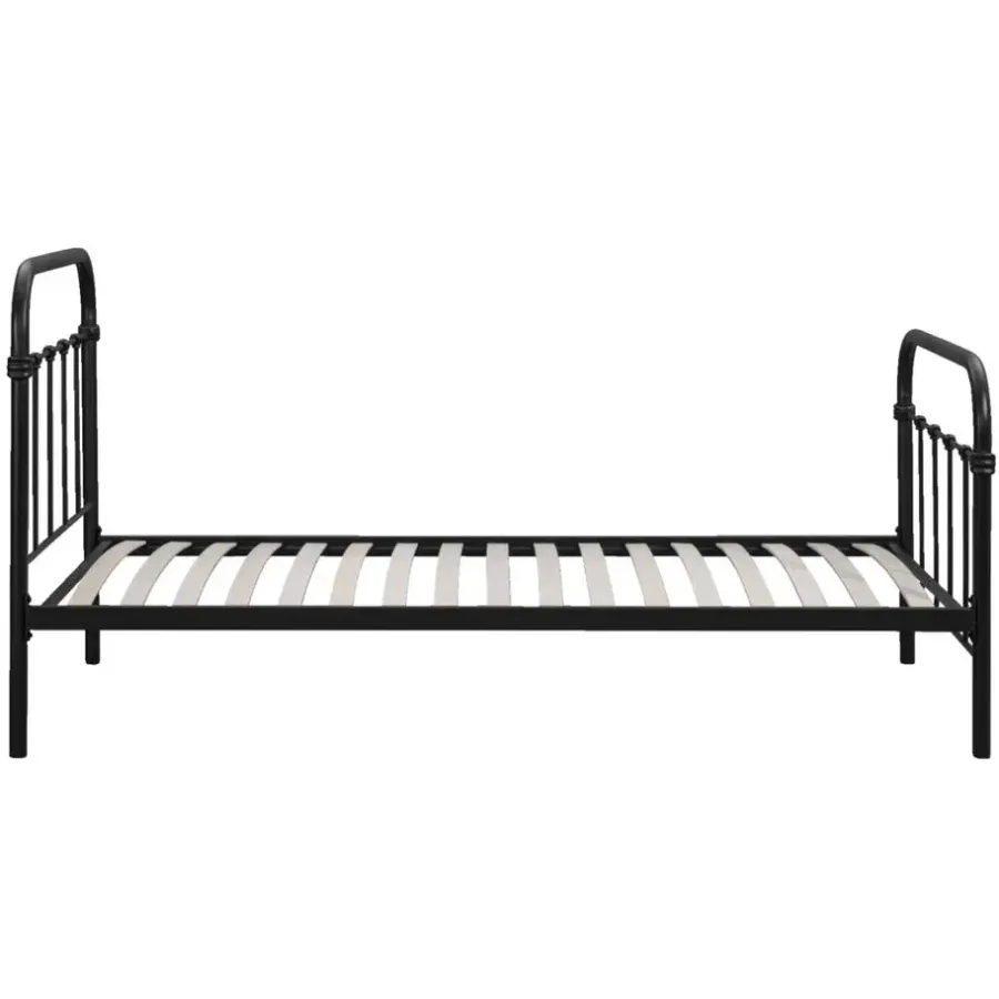 1-Persoons Bedden-Leen Bakker Bed Anne - mat antraciet - 90x200 cm