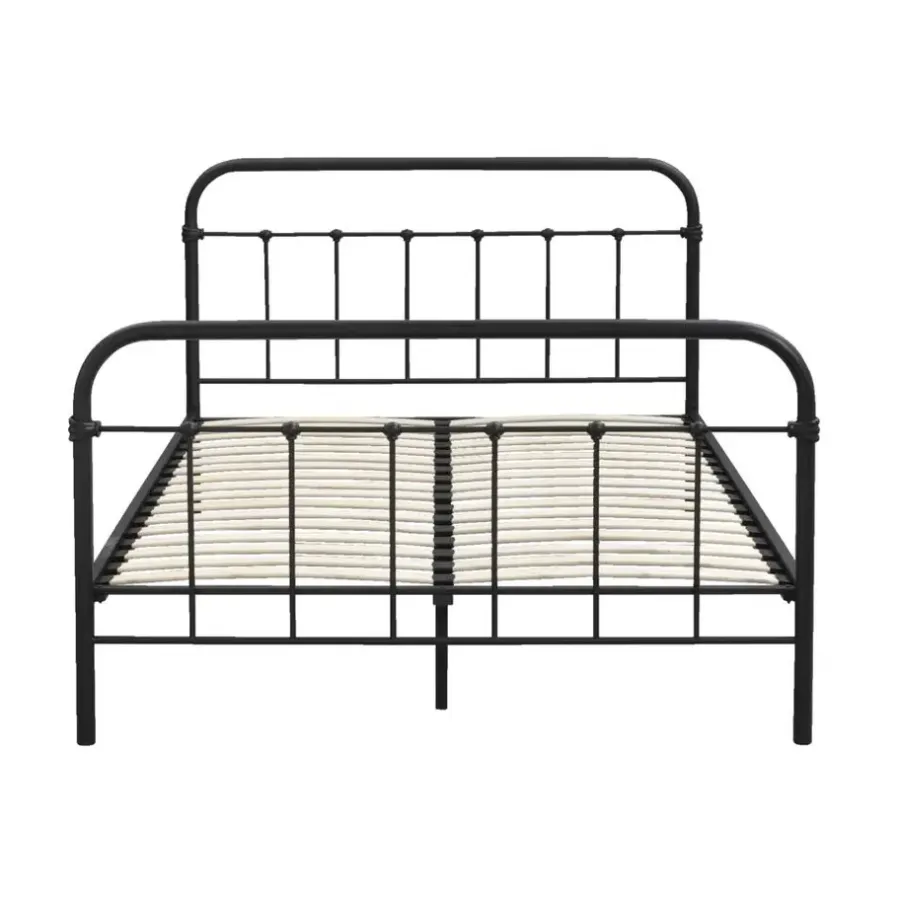 2-Persoons Bedden|Twijfelaars-Leen Bakker Bed Anne - mat antraciet - 140x200 cm