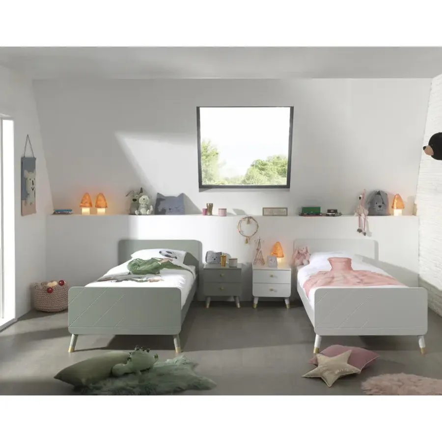 Vipack Bed Billy 90x200 - olijfgroen