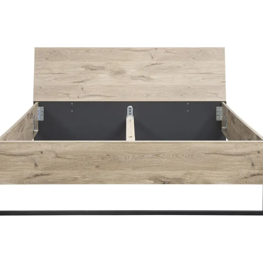 2-Persoons Bedden|Twijfelaars-Leen Bakker Bed Dex - eikenkleur - 140x200 cm