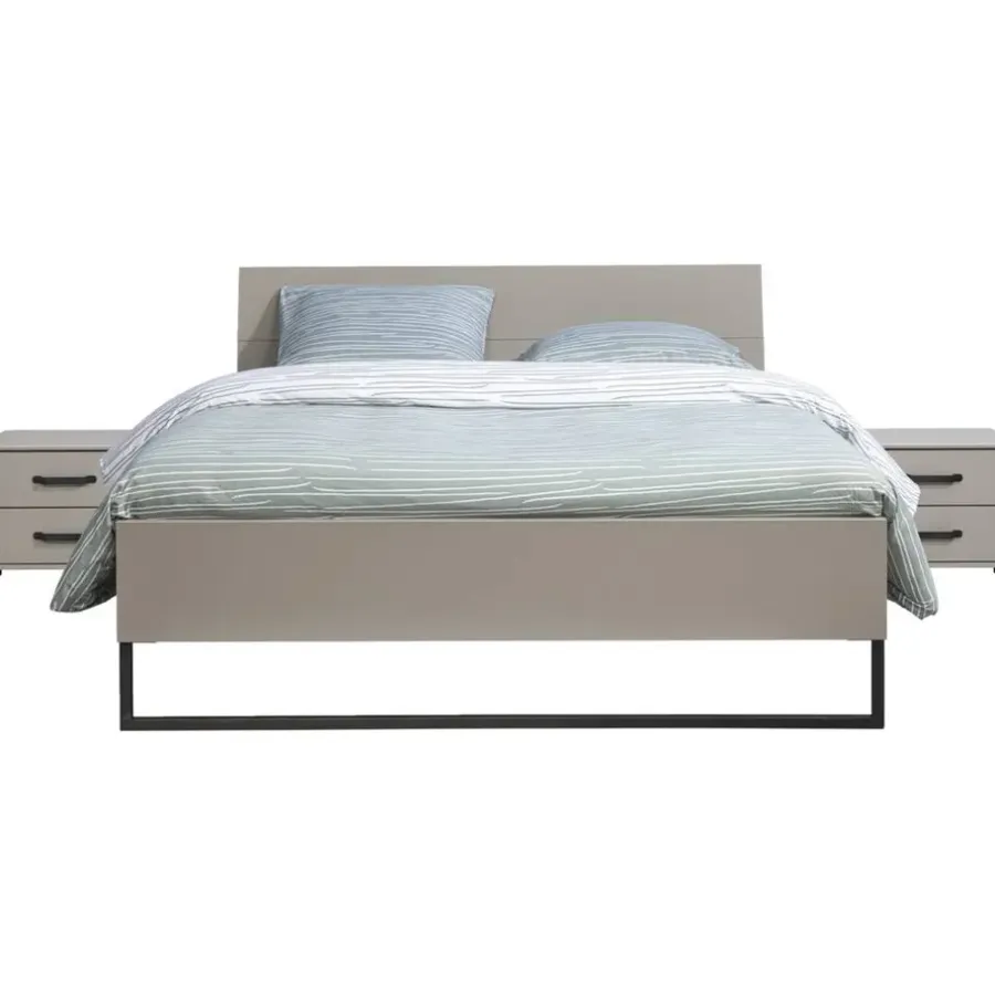 Leen Bakker Bed Dex - greige - 180x200 cm