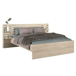 2-Persoons Bedden-Leen Bakker Bed Evi - eikenkleur - 180x200 cm
