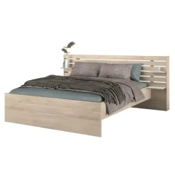Leen Bakker Bed Evi - eikenkleur - 160x200 cm