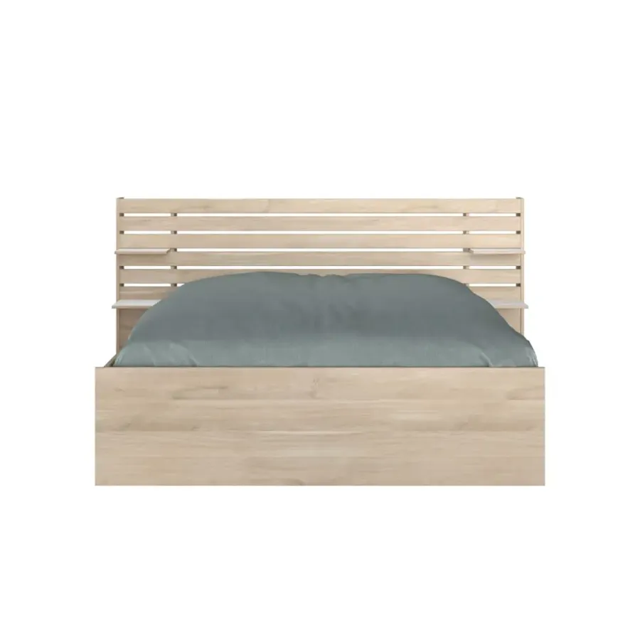 Leen Bakker Bed Evi - eikenkleur - 160x200 cm