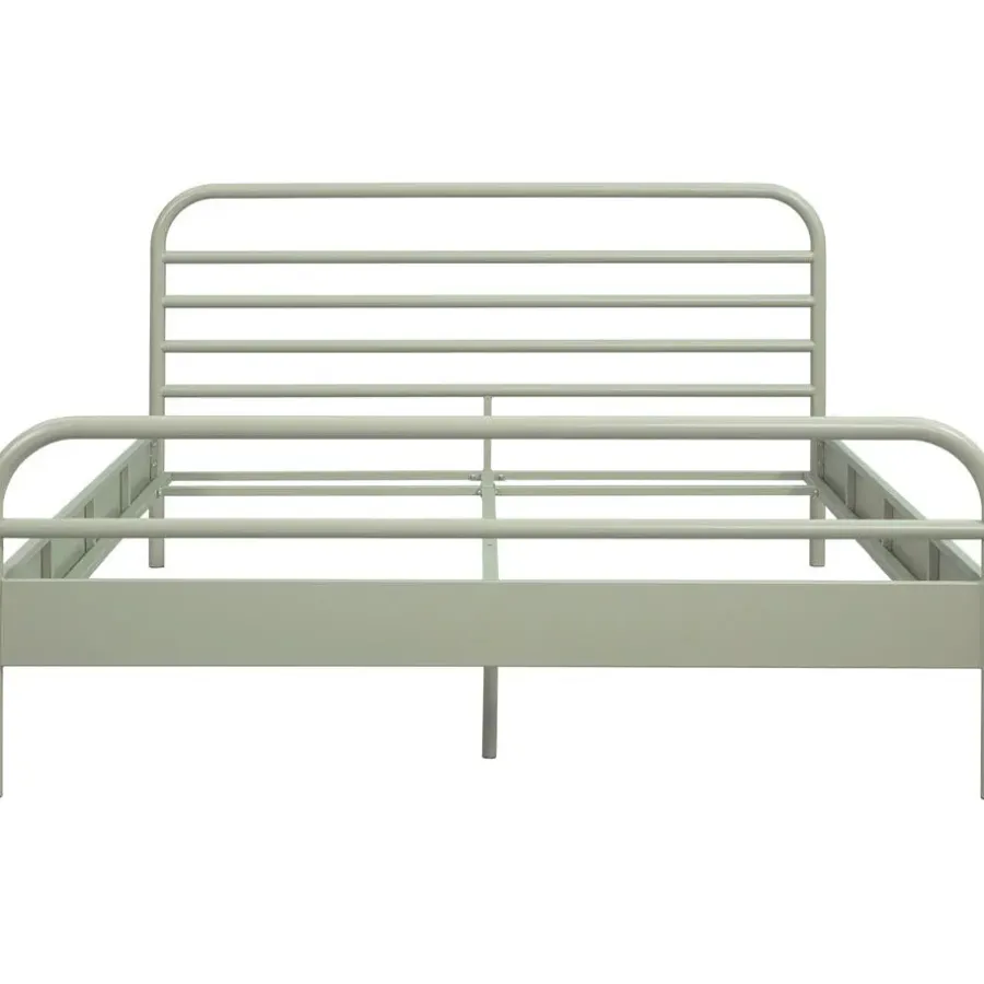 2-Persoons Bedden-Leen Bakker Bed Jada metaal - groen - 160x200 cm