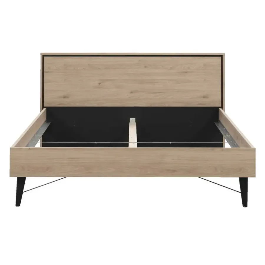 Leen Bakker Bed Kansas - eikenkleur - 180x200 cm