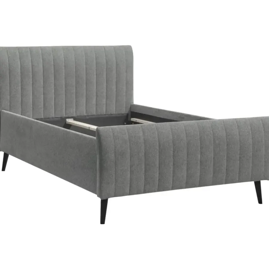 Leen Bakker Bed Lieke - grijs/groen - 120x200 cm