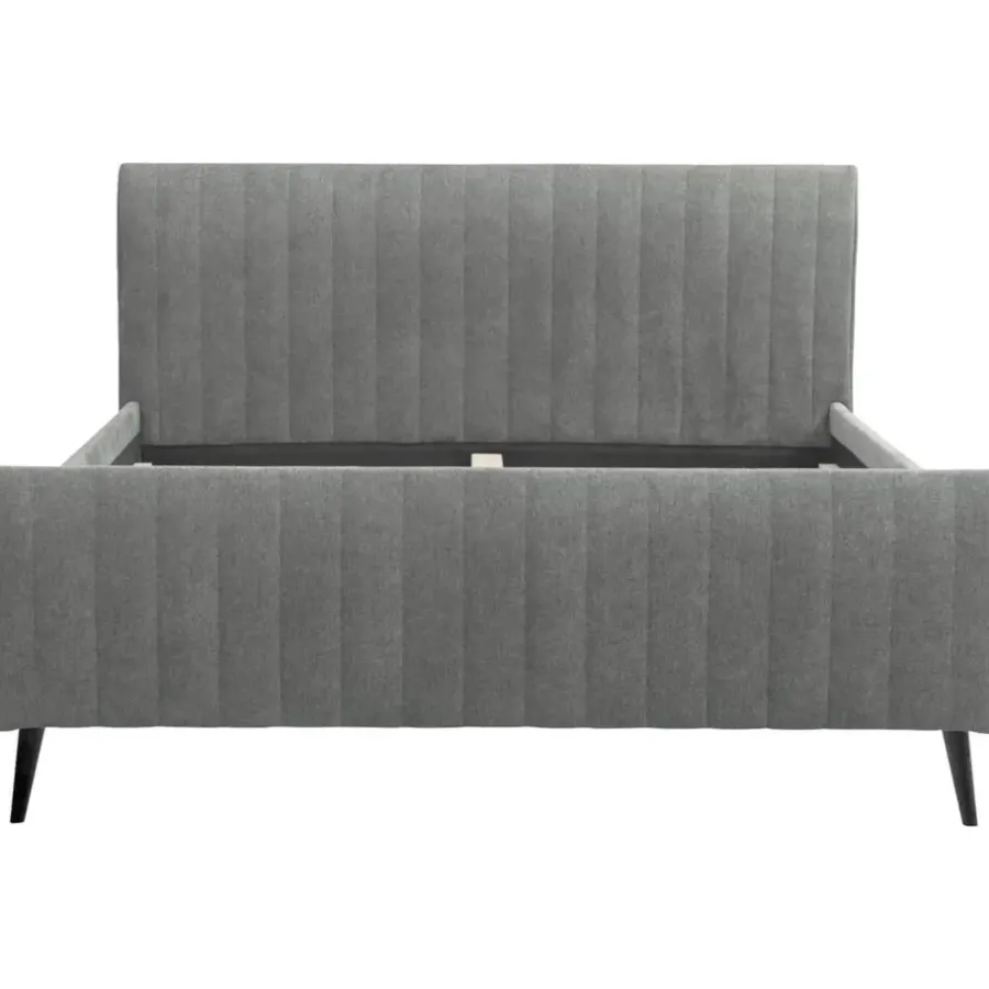 Leen Bakker Bed Lieke - grijs/groen - 140x200 cm