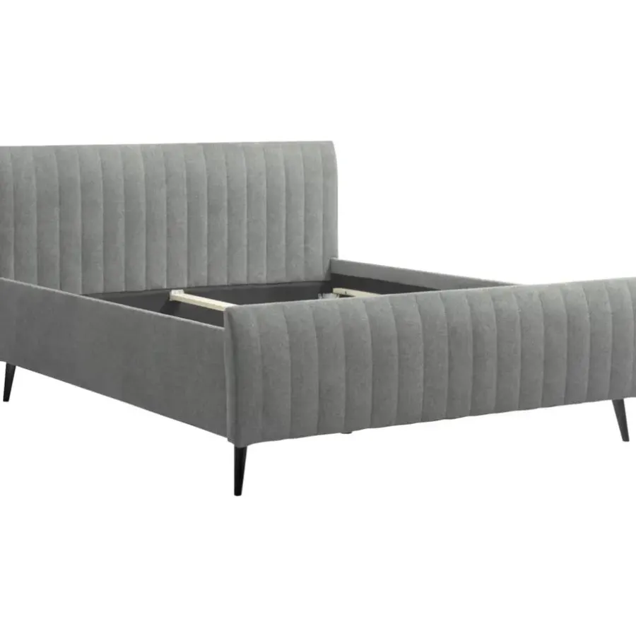 Leen Bakker Bed Lieke - grijs/groen - 140x200 cm