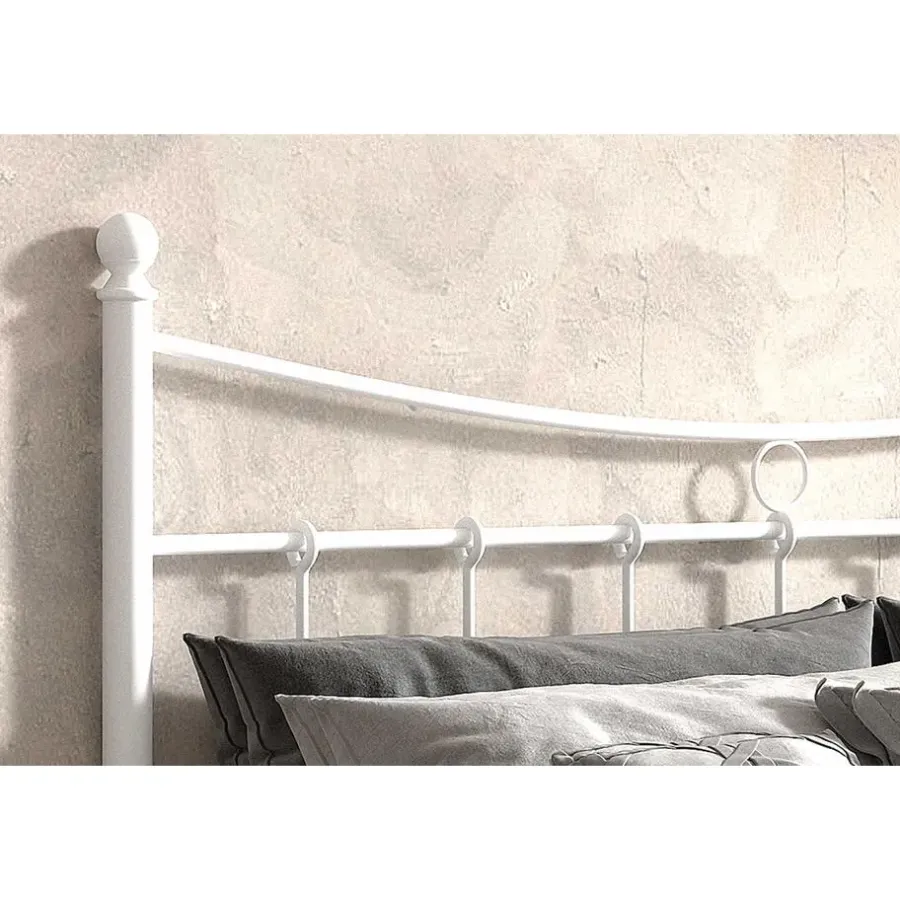 2-Persoons Bedden-Rousseau Bed Liza 140x200 met lattenbodem - wit