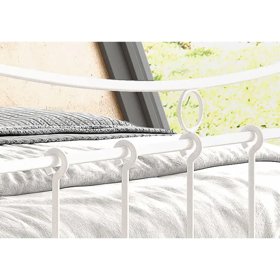 2-Persoons Bedden-Rousseau Bed Liza 140x200 met lattenbodem - wit