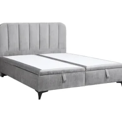 Leen Bakker Bed Lizz met opbergruimte - grijs - 160x200 cm