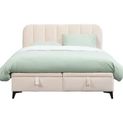 Leen Bakker Bed Lizz met opbergruimte - ecru - 180x200 cm
