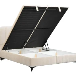 Leen Bakker Bed Lizz met opbergruimte - ecru - 160x200 cm