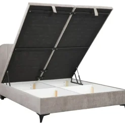 2-Persoons Bedden|Twijfelaars-Leen Bakker Bed Lizz met opbergruimte - greige - 140x200 cm