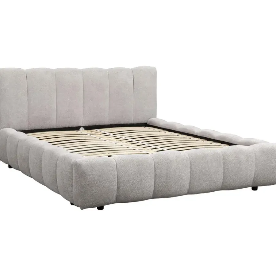 Leen Bakker Bed Maudy - lichtgrijs - 180x200 cm