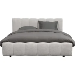 Leen Bakker Bed Maudy - lichtgrijs - 140x200 cm