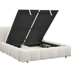 Leen Bakker Bed Maudy met opbergruimte - ecru - 140x200 cm