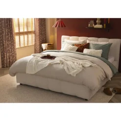 2-Persoons Bedden-Leen Bakker Bed Maudy met opbergruimte - ecru - 160x200 cm