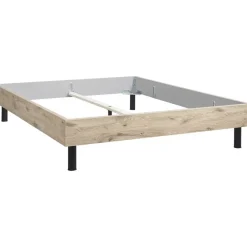 Leen Bakker Bed Nova - eikenkleur - 140x200 cm