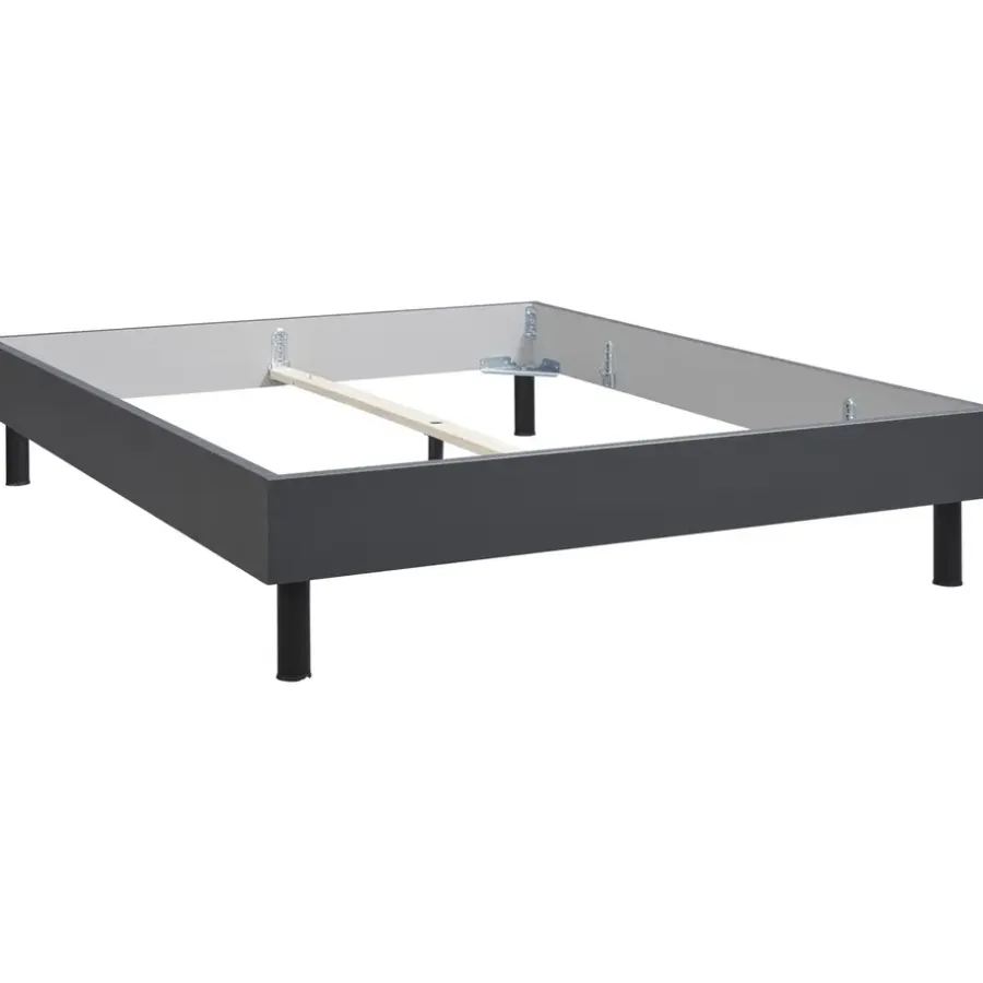 2-Persoons Bedden-Leen Bakker Bed Nova - grafietkleur - 160x200 cm