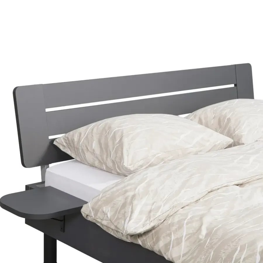2-Persoons Bedden-Leen Bakker Bed Nova - grafietkleur - 160x200 cm