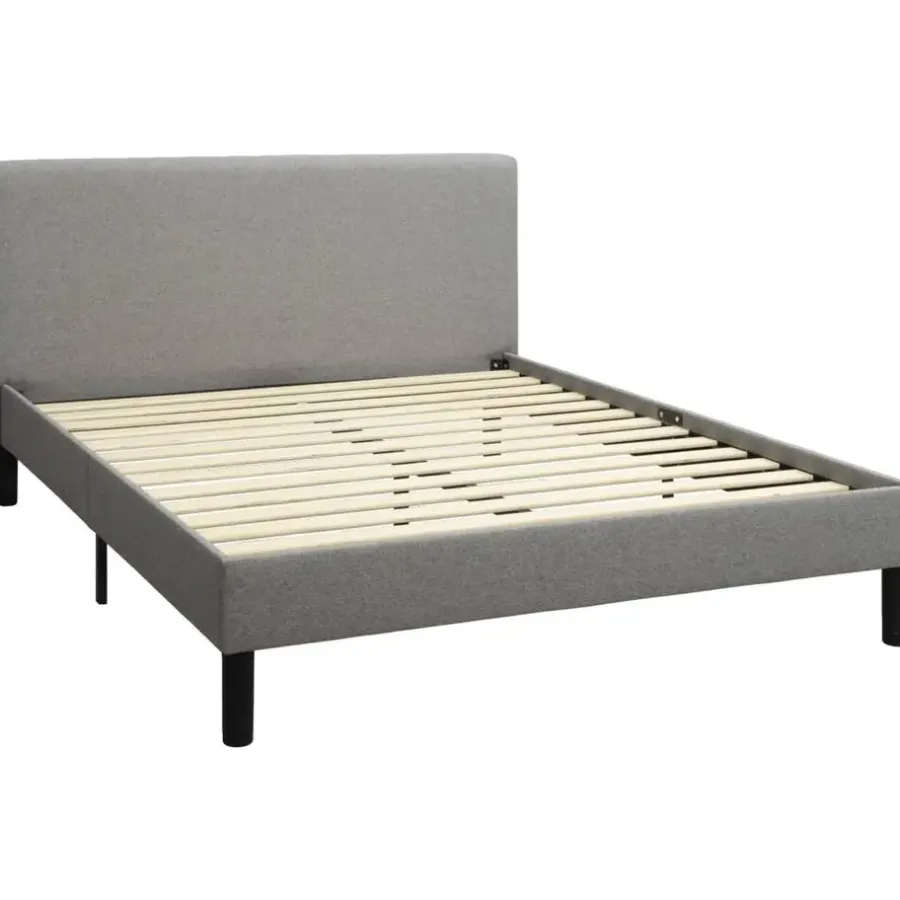 2-Persoons Bedden|Twijfelaars-Leen Bakker Bed Stijn - grijs - 140x200 cm