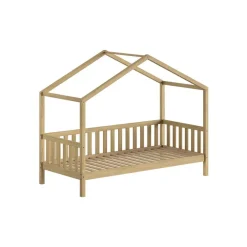 Kinderbedden-Vipack Bedhuisje Dallas - 90x200 - massief eikenhout