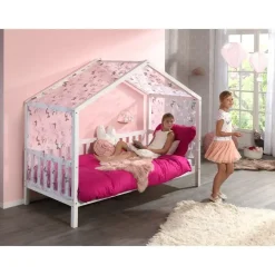 Kinderbedden-Vipack Bedhuisje Dallas 2 90x200 - wit