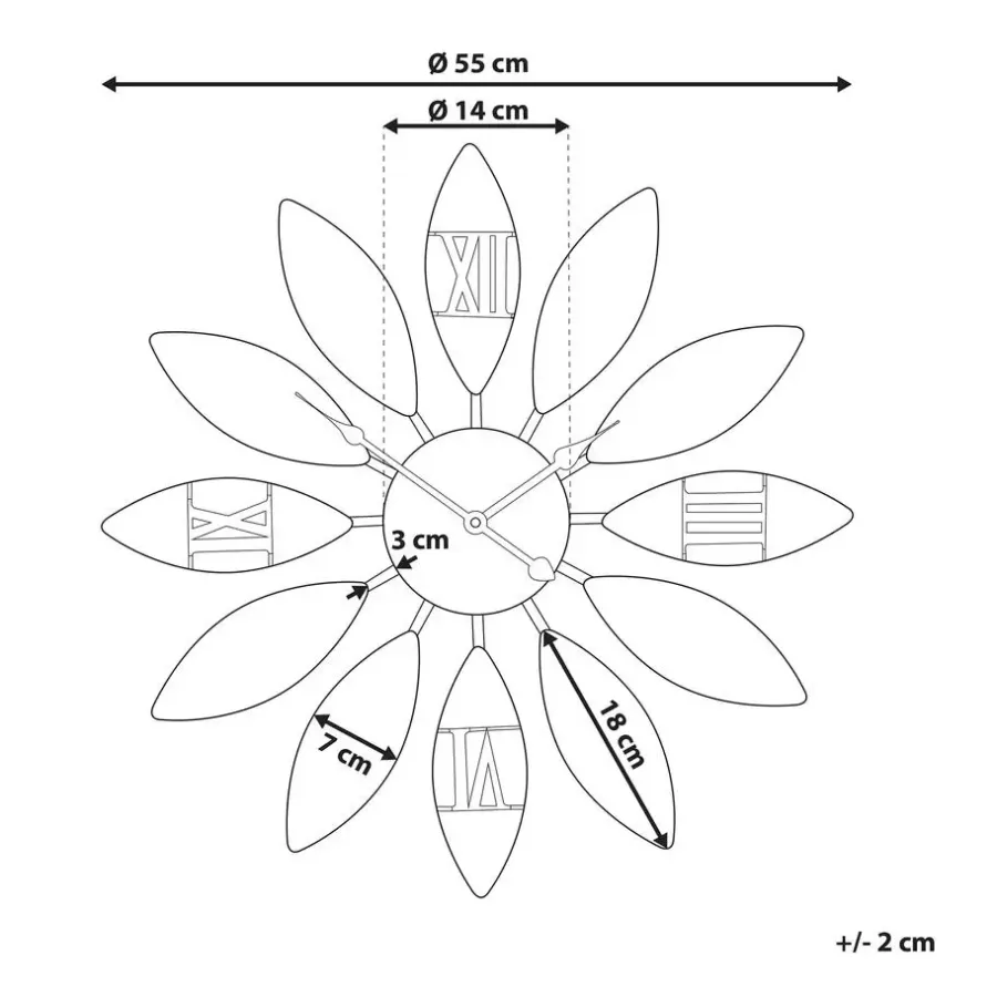 Klokken-Beliani BEINWIL - Wandklok - Bruin - IJzer