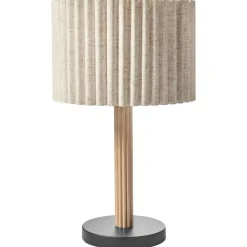 Tafellampen-Leen Bakker BELESSA - Tafellamp - Lichtbeige - Rubberhout