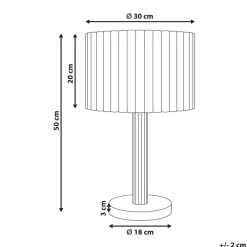 Tafellampen-Leen Bakker BELESSA - Tafellamp - Lichtbeige - Rubberhout