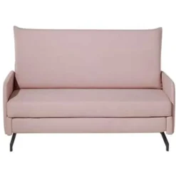 Beliani BELFAST - Slaapbank - Roze - Polyester