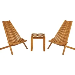 Beliani BELLANO - Balkonset - Lichthout - Acaciahout