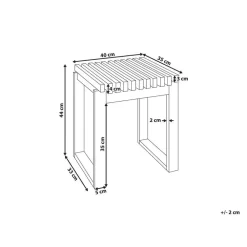 Tuintafels-Beliani BELLANO - Bijzettafel - Lichthout - Acaciahout