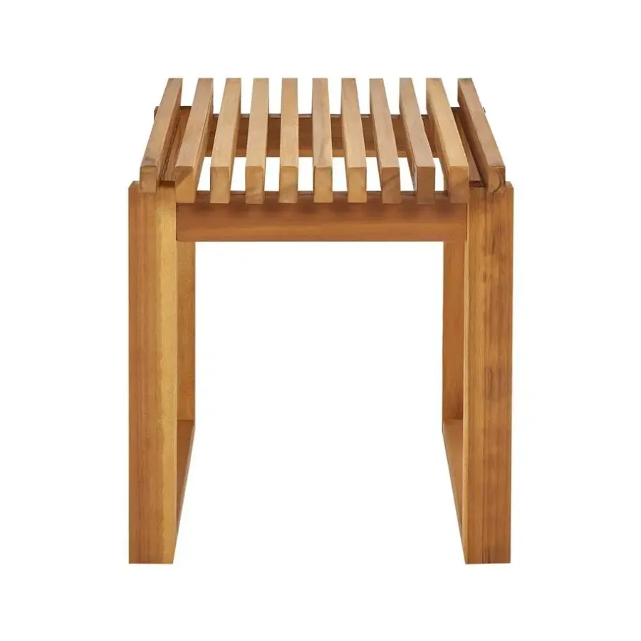 Tuintafels-Beliani BELLANO - Bijzettafel - Lichthout - Acaciahout