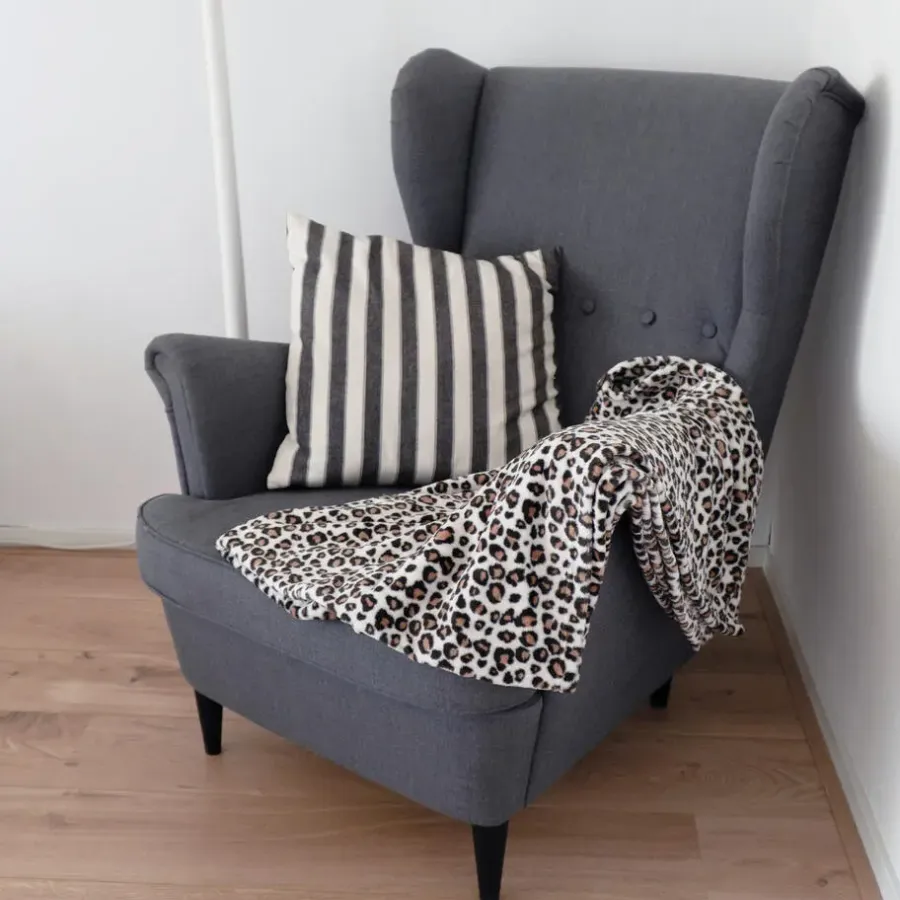 Plaids-Bellatio Design Plaid fleece deken - luipaard print - 120 x 160cm