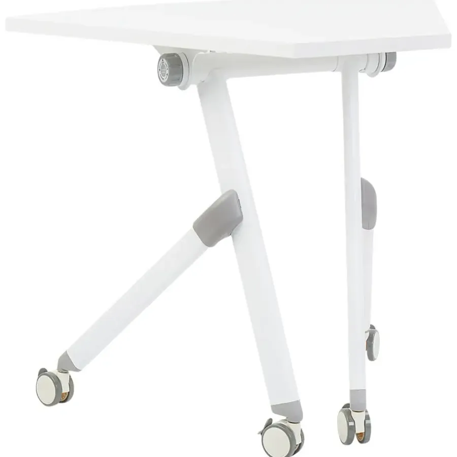 Leen Bakker BENDI - Bureau inklapbaar - Wit - 90 x 64 cm - Metaal