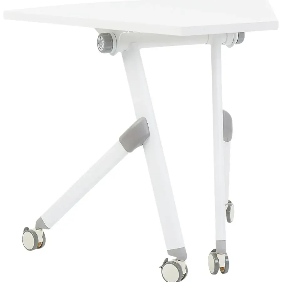 Leen Bakker BENDI - Bureau inklapbaar - Wit - 90 x 64 cm - Metaal