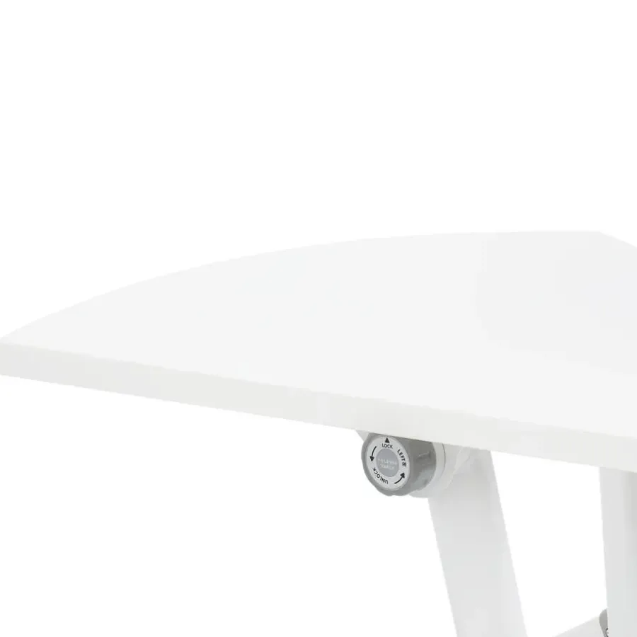Leen Bakker BENDI - Bureau inklapbaar - Wit - 90 x 64 cm - Metaal