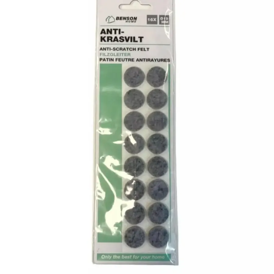 Vloerbescherming-Benson Antikrasvilt - zelfklevend - 16x - 1.9 cm - grijs