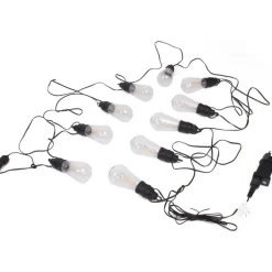 Buitenverlichting|Lichtsnoeren-Benson Lichtsnoer - LED - 10 lampen - 700 cm - warm wit - timer