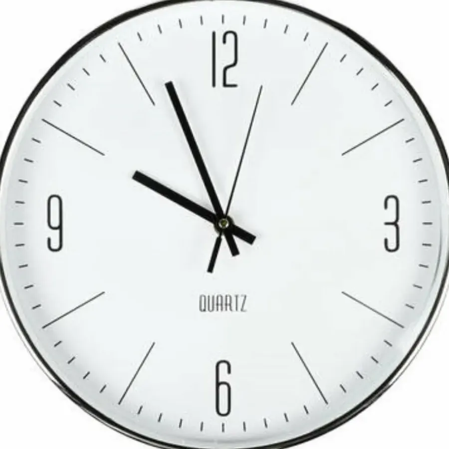 Benson Wandklok - zilverkleurig - D30 cm - minimalistisch design