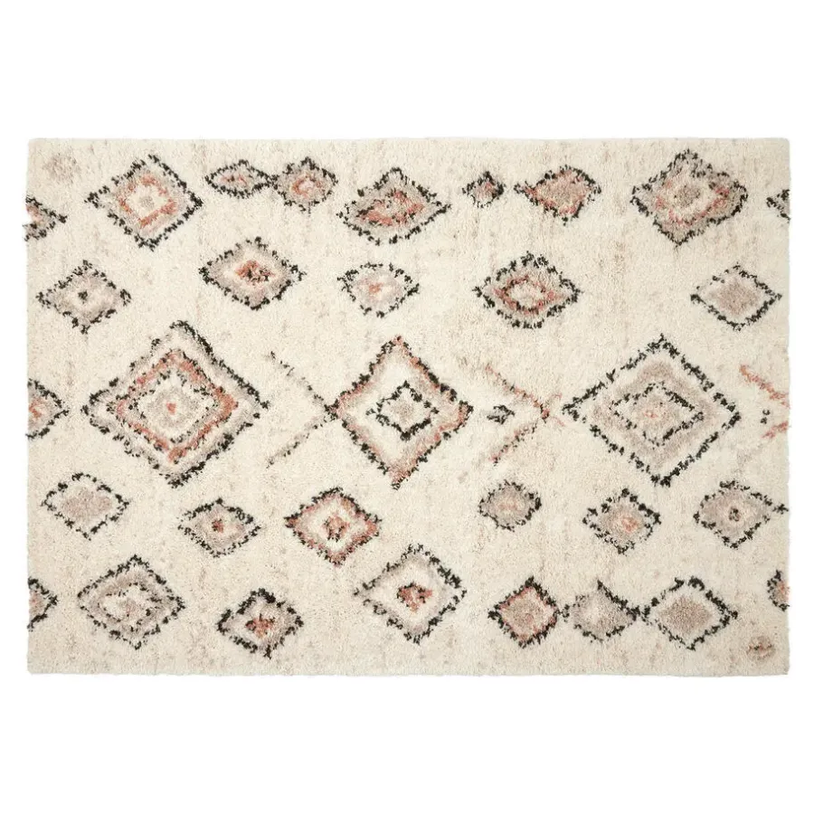 Interieur05 Berber Vloerkleed Hoogpolig Wit- Ikat - - 160 x 230 cm